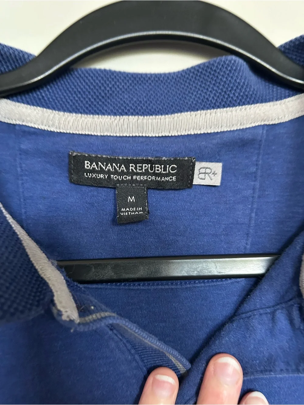 Banana Republic Luxury Touch Performance Men's Royal Blue Polo Shirt